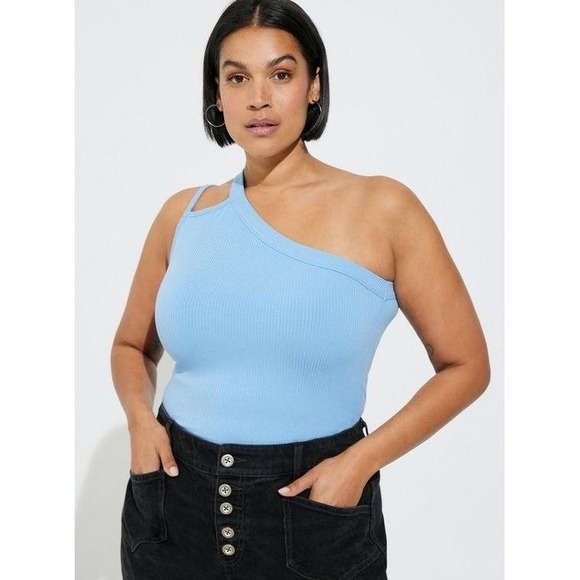 NWT Torrid Everyday‎ Rib One Shoulder Cut Out Cami 1X - Picture 2 of 11